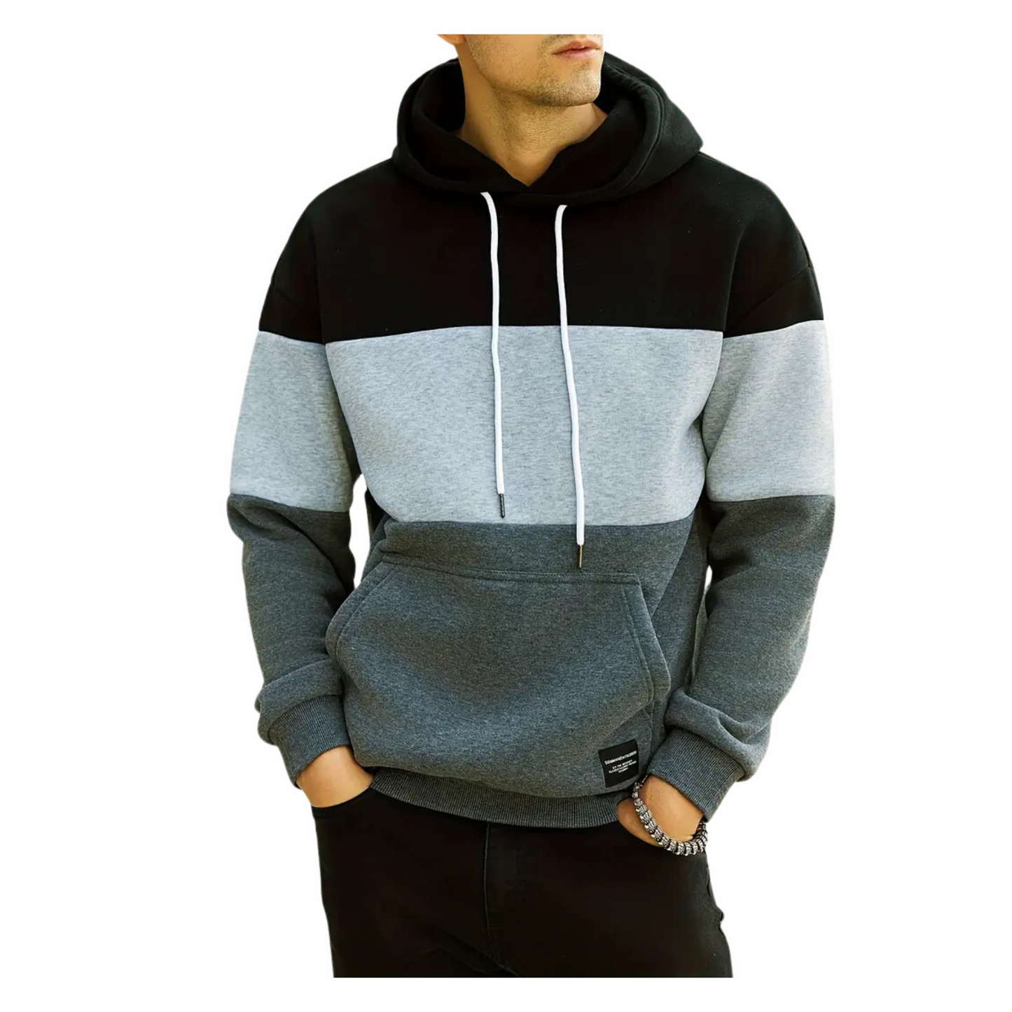 Men's Casual Color Block Hoodie