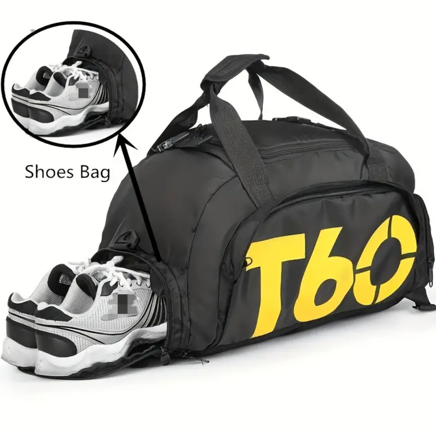 Waterproof Gym Bag - Durable Nylon Fitness & Travel Backpack with Zip Closure